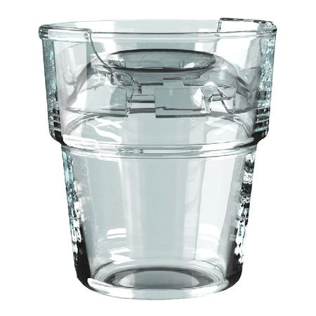 Drinksaver drikkeglas med låg set fra siden
