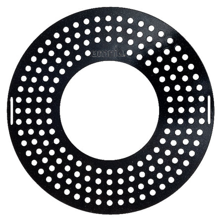 Omnia, perforeret ovnplade sort set forfra