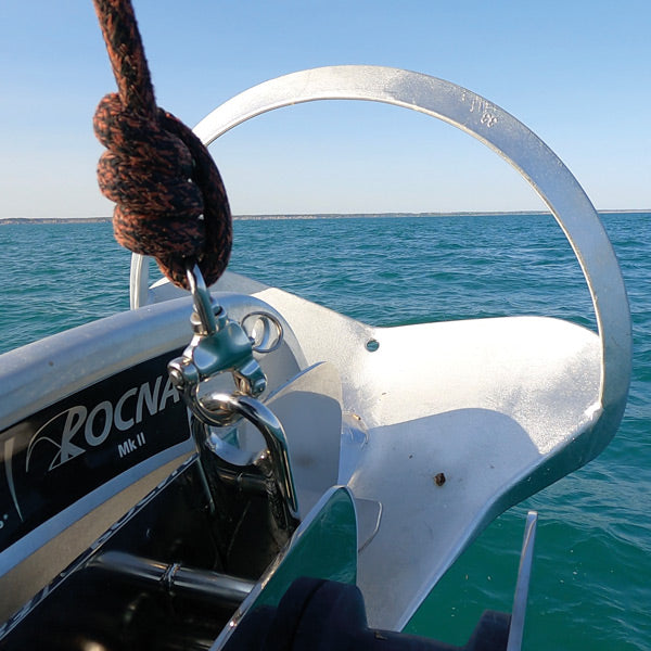 Detalje af Rocna ankers spidse klinge og design