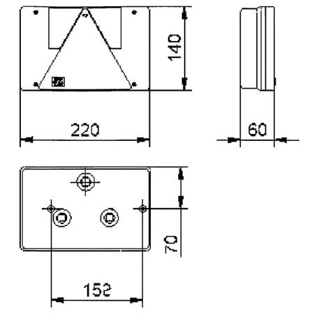 SeaTec baglygte monteret på båd med tydeligt lysudtryk