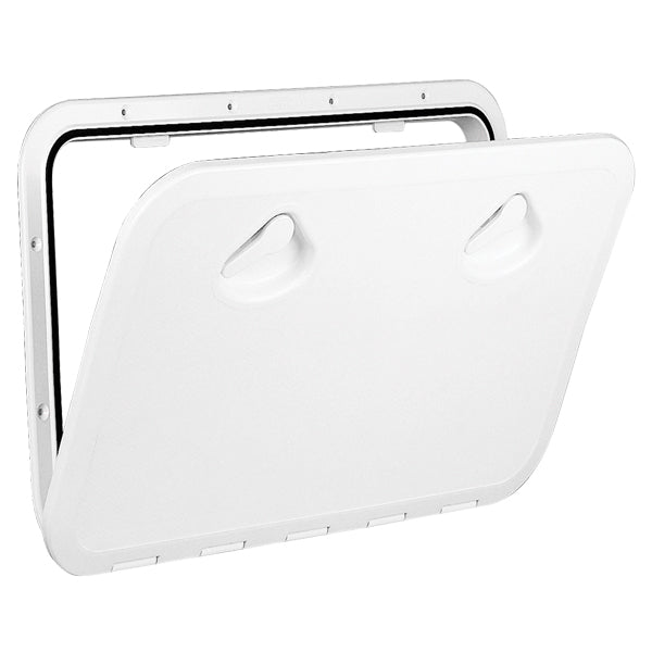 Sidevinklet billede af Nuova Rade, Topline luge, med synligt hulmål.