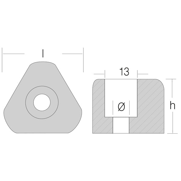 1852 Zink Gori slutanode propel set bagfra med detaljer