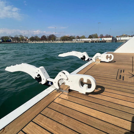 Fra fronten af Hurley Davit H2O 10", klar til brug