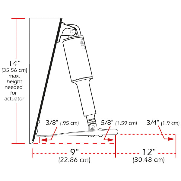 Lenco trimplaner sæt 12x12" inspekteret på bådens bagende i brug