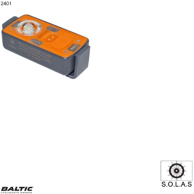 BALTIC, Nödlampa SOLAS auto Vitt 2401, W4-A
