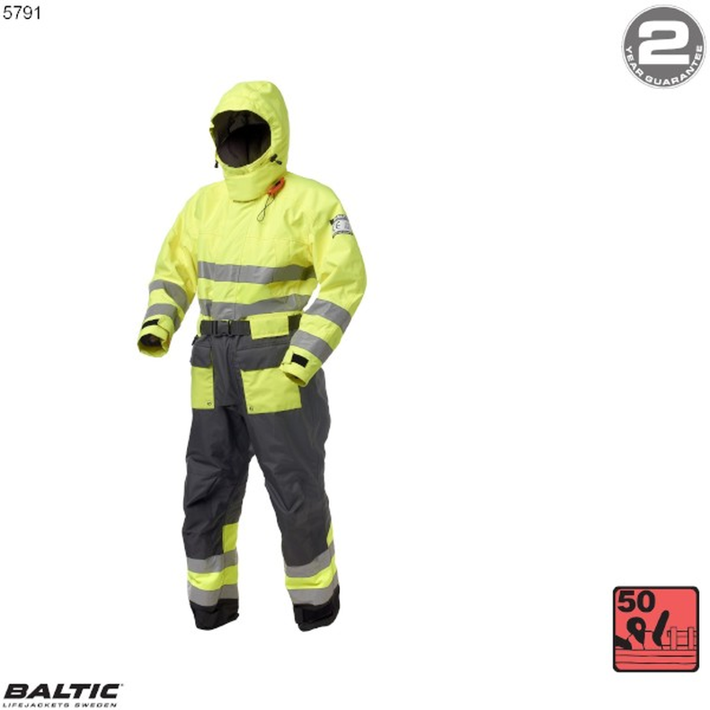 BALTIC, HiVis kelluntahaalari UV_keltainen-musta 5791 Koko 90-100 kg